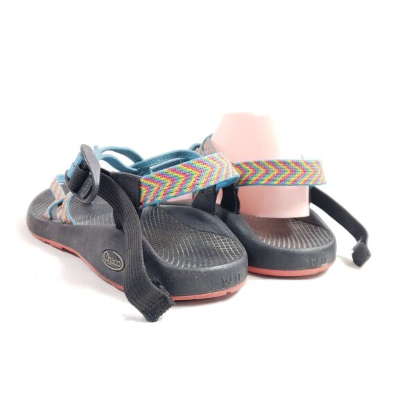 Chaco Womens Size 11 Z/2 Classic Sandals Rainbow Straps Adjustable Webbing - Picture 5 of 8
